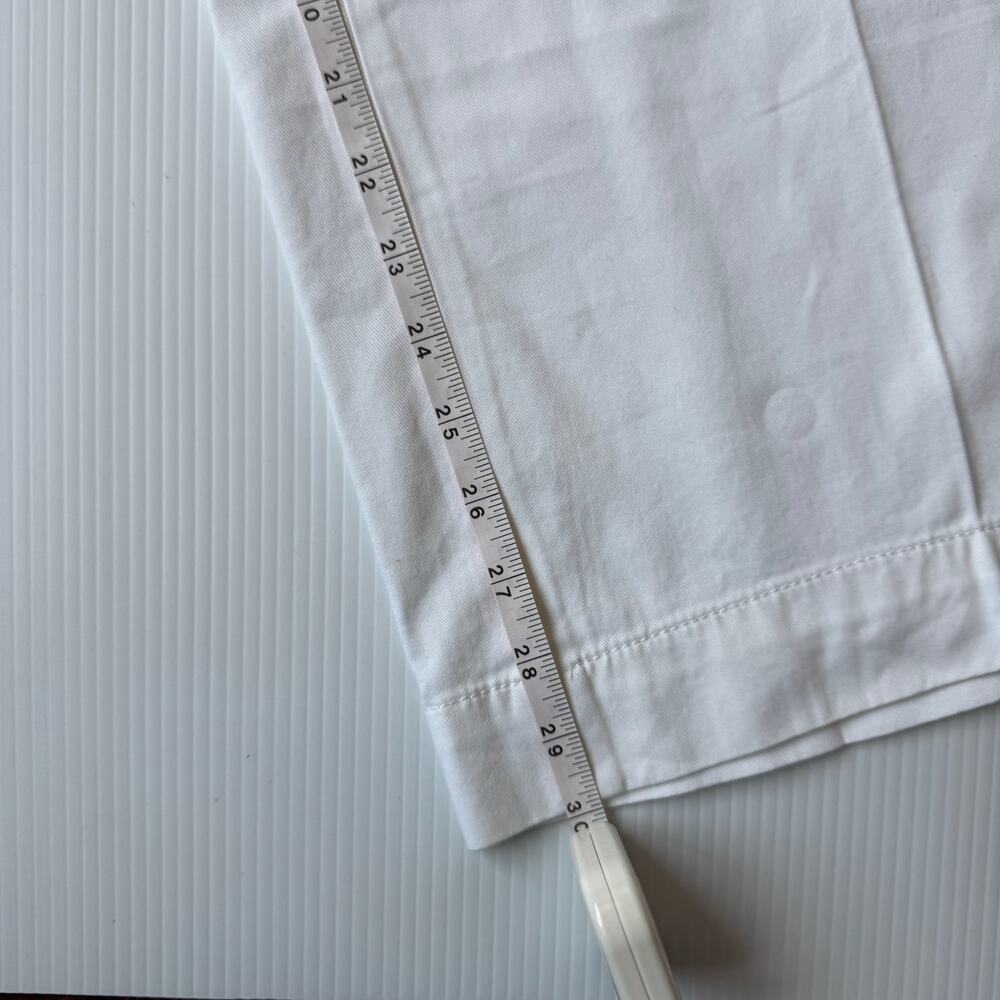 Talbots Wide Leg Pant White NWT Sz 14 Cotton Modal Trouser Chino Summer Resort - Picture 14 of 15